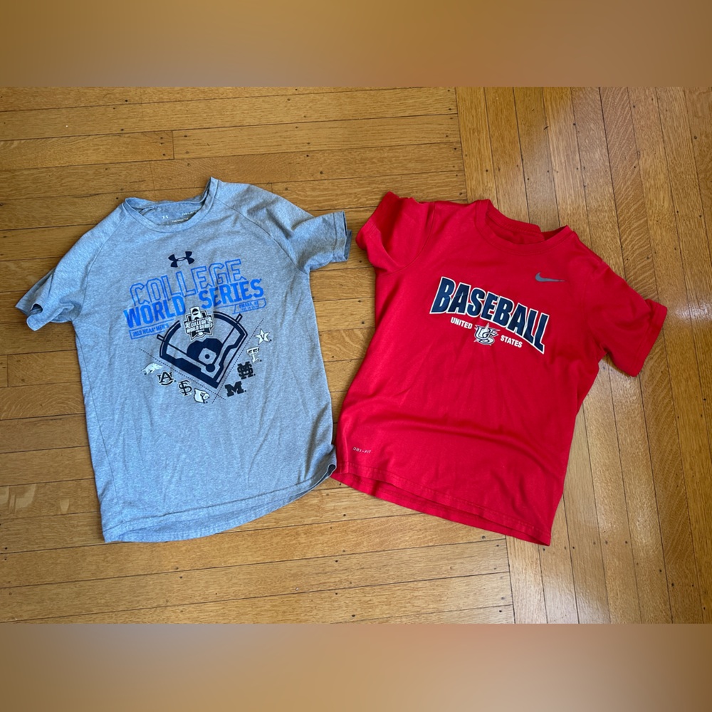 2 medium baseball t’s